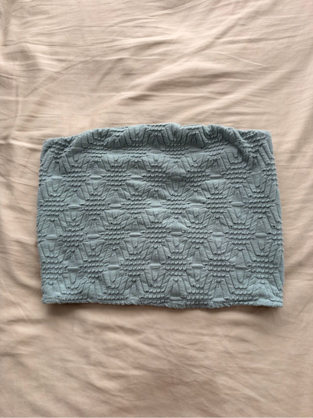 Urban Outfitters Blue Textured Tube Top